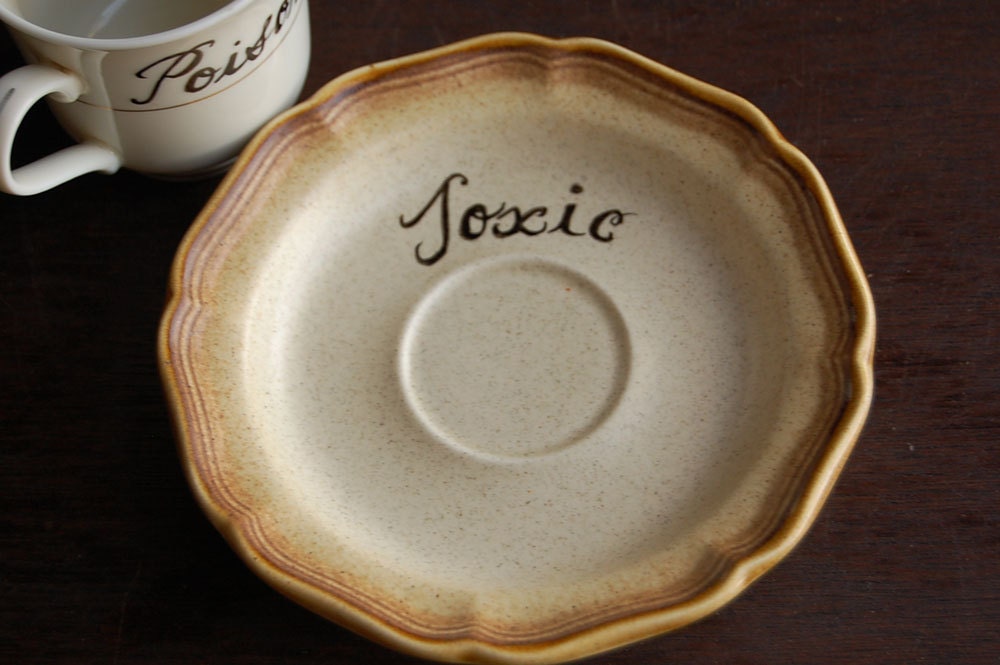 Poison and Toxic Teacup and Saucer