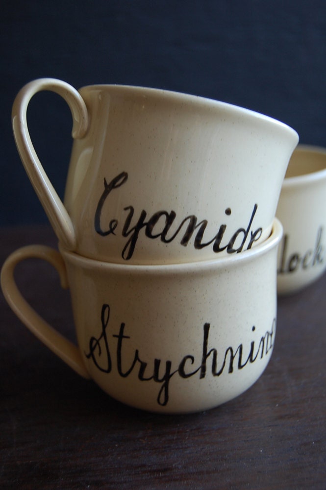 Hand Painted Poisons Teacup Set