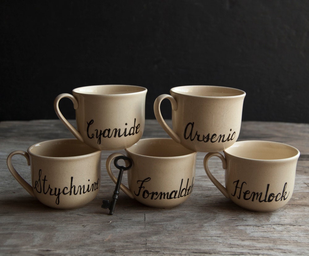 Hand Painted Poisons Teacup Set