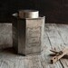 Metal CoffeeTin - Victorian Silver Rustic Jar