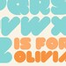 Personalized Alphabet Typography Art Print A4