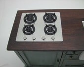Miniature dollhouse KIT steel hob