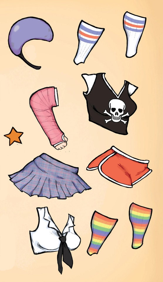Roller Derby Dress-Up Magnet
