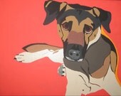 11x 14 Custom "Dog Pawps" Pet Painting