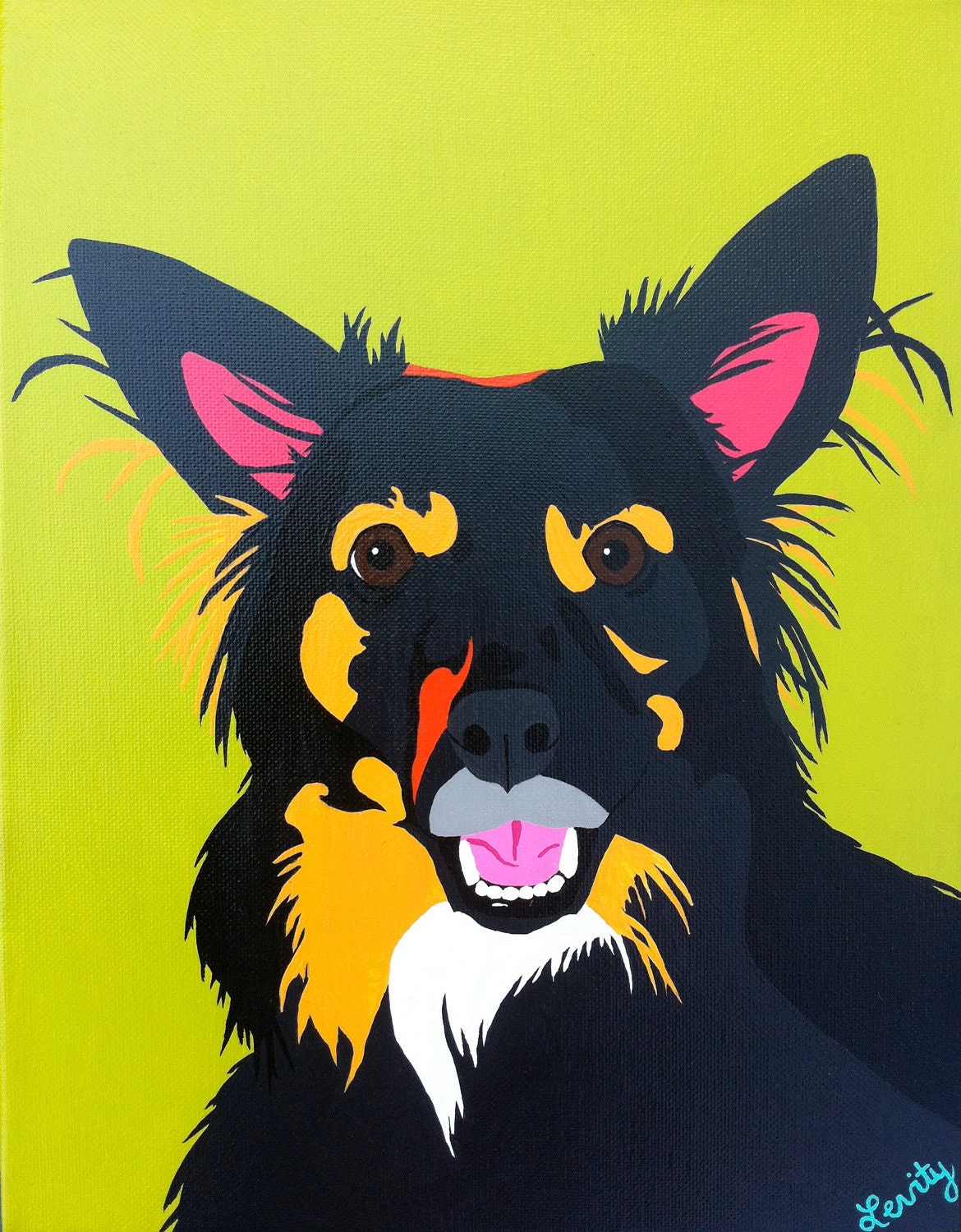 11x14 Custom Dog Pawps Pet Painting