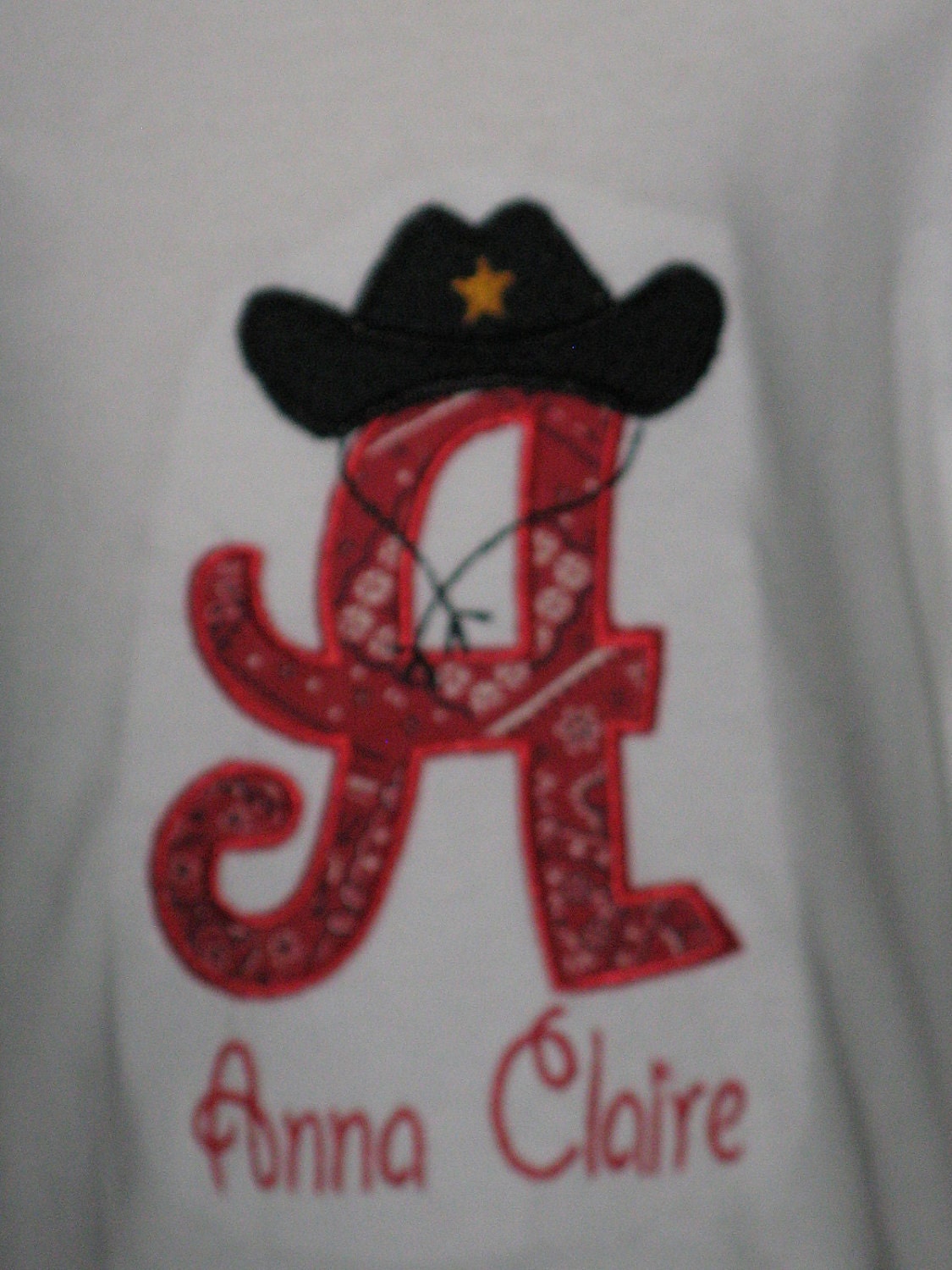 Western Cowboy or Cowgirl Initial with Cowboy Hat with Free Personalization