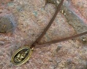 compassion- Tibetan hand made QuanYin pendant on deer skin suede -Yoga jewelry, free shipping men unisex - ON Sale