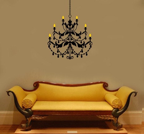 2 Color Chandelier Wall Decal