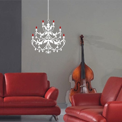 2 Color Chandelier Wall Decal
