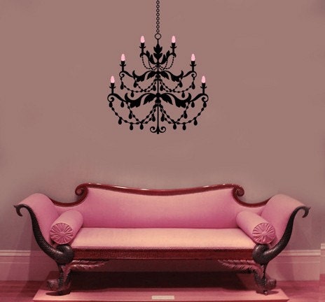 2 Color Chandelier Wall Decal