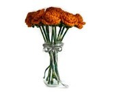 12 Orange Crochet Roses Bouquet, 1 Dozen, Bright Orange, Handmade Flowers, Custom Made in Australia - LuckyNumberEight