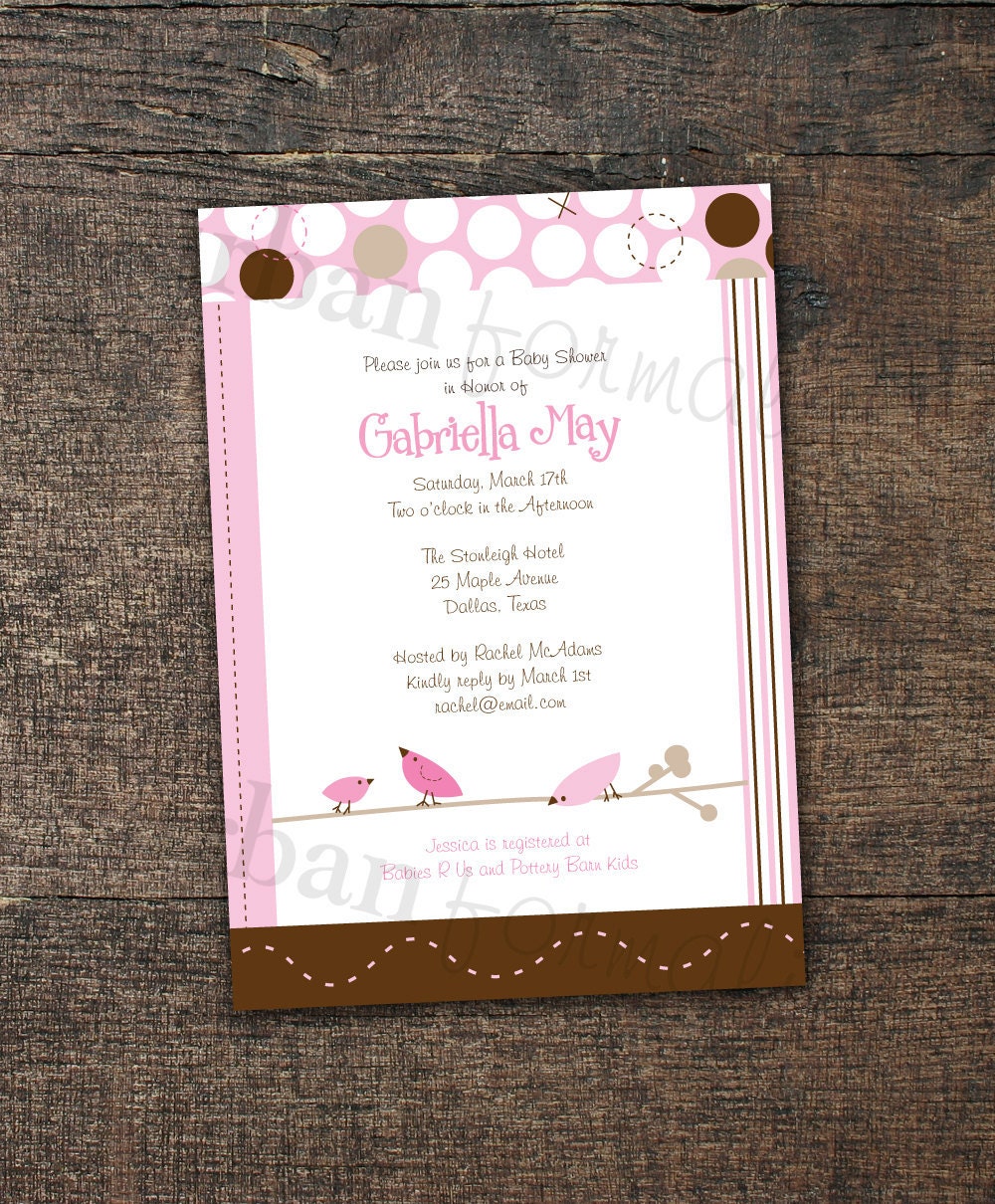 Printable PDF- Penelope Baby Shower Invite