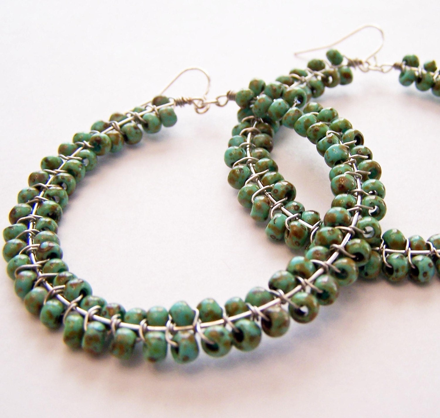 Double Wrapped Picasso Hoops