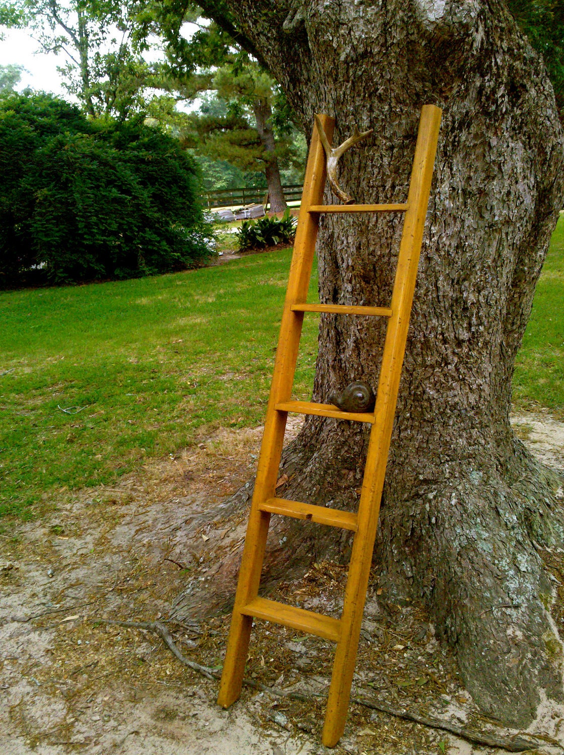 rustic ladder by LiveOakFurnitureCo on Etsy