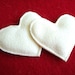 Pocket Hand Warmers Fleece VANILLA CREAM Hearts Eco Friendly by WormeWoole