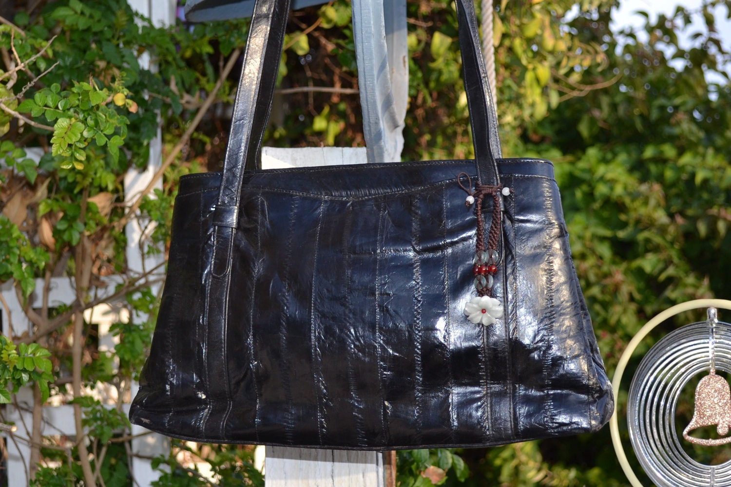 Eel Black Vintage Purse