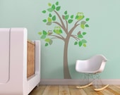 Nursery Wall Decal. Tree with Owls Children Wall Decal