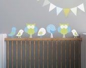 Kids Wall Decal, Nursery Decal and Wall Decal for Children's Rooms. Birds and Owls Children Wall Decal