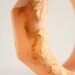 rose gold octagonal eco resin faceted bangle with metallic gold flakes