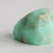 mint gold multifaceted eco resin ring with suspended gold leaf