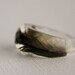 Resin ring - Dark green Sun Conure parrot feather multifaceted eco ring