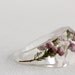 pale pink heather flower multifaceted eco resin ring