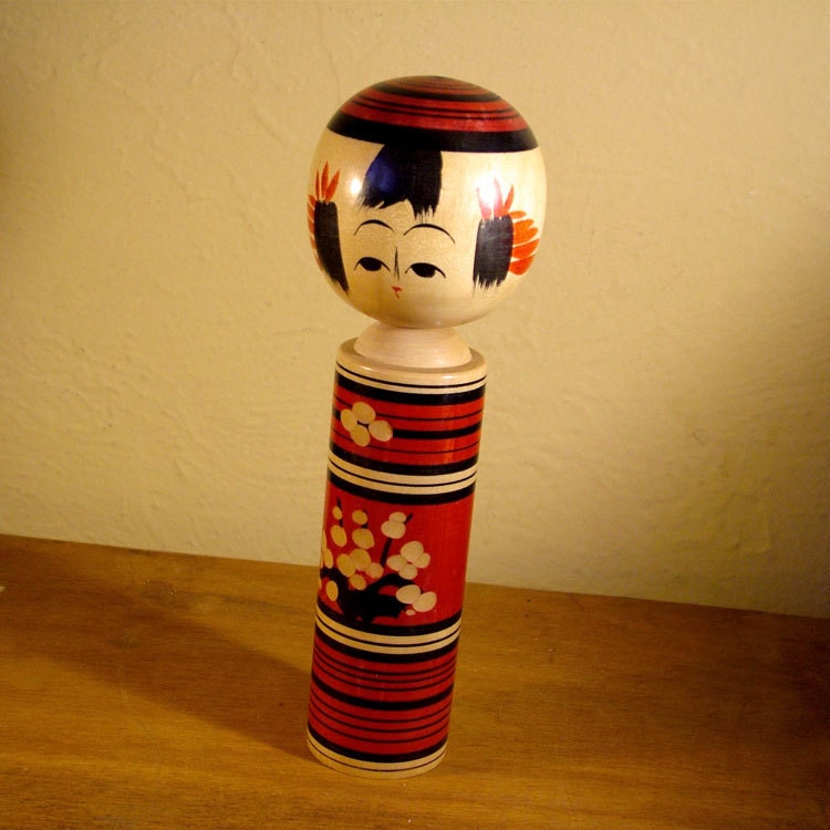 Yajirio Kokeshi Traditional Japanese Doll