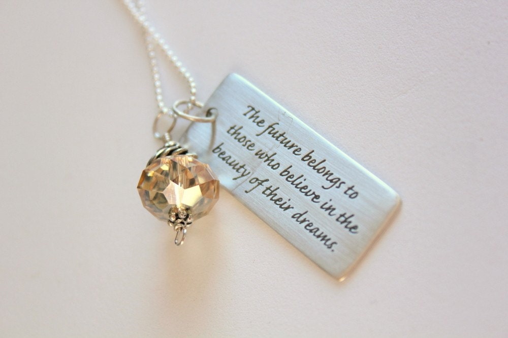 Graduation, Personalized Graduation Gifts Necklace Jewelry 2013, College Graduation Jewelry, Gift  Her 2012, Inspirational,  Dream Necklace