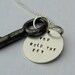 Inspirational You Hold the Key Quote Necklace - Valentines Day Graduation Anniversary, Skeleton Key Necklace, Quote