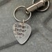 Valentines Day Gift For Him , Hero Father Silver Key Chain for Military Solider Deployment, Gift For Army Dad Veteran, Guitar Key Chains