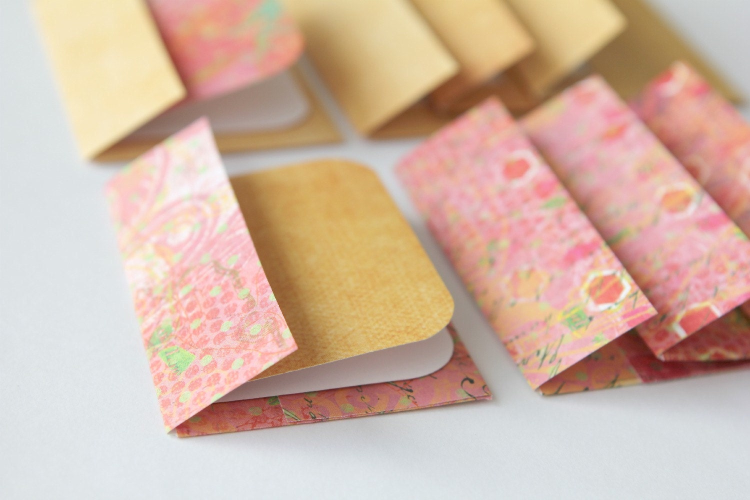 Mini Cards n Envelopes - Set of 8 - Asian Spring