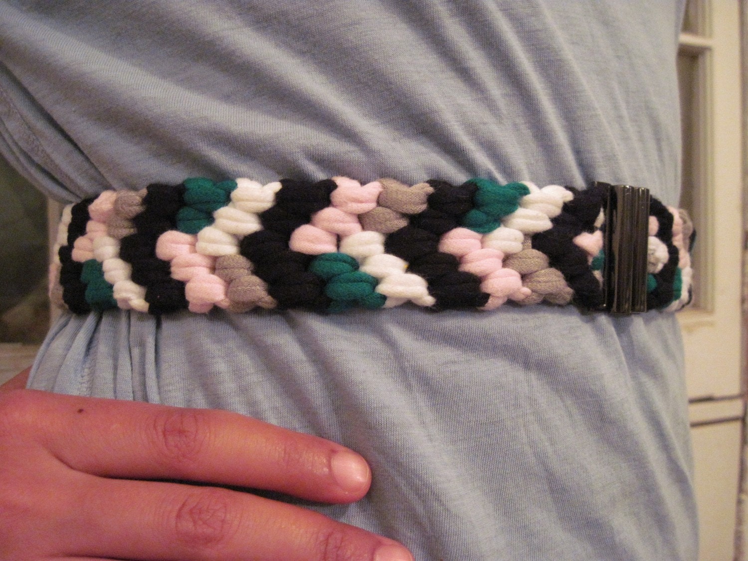 CONFETTI ARROW  stretch belt THIN 5 color  organic eco friendly