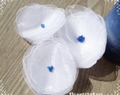 3 Wedding flowers applique blue Swarovski crystals choose setting bridal flowers sash corsage  europeanstreetteam