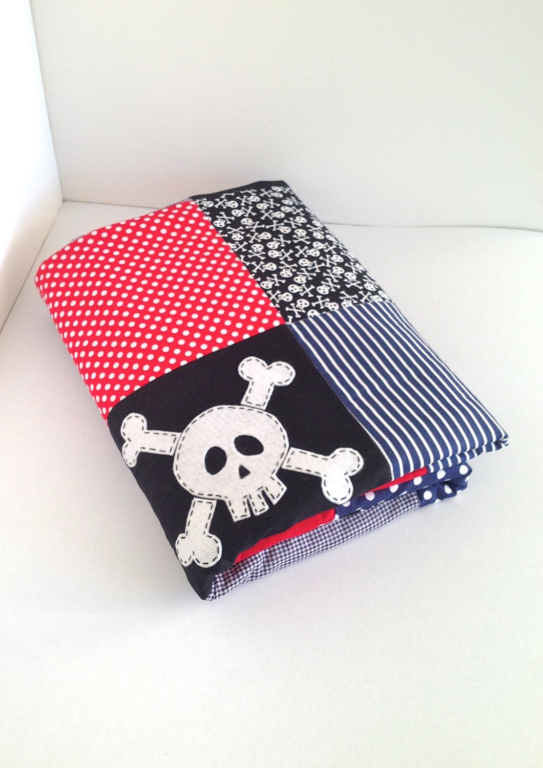 Pirate Baby Boy Crib Quilt- made to order