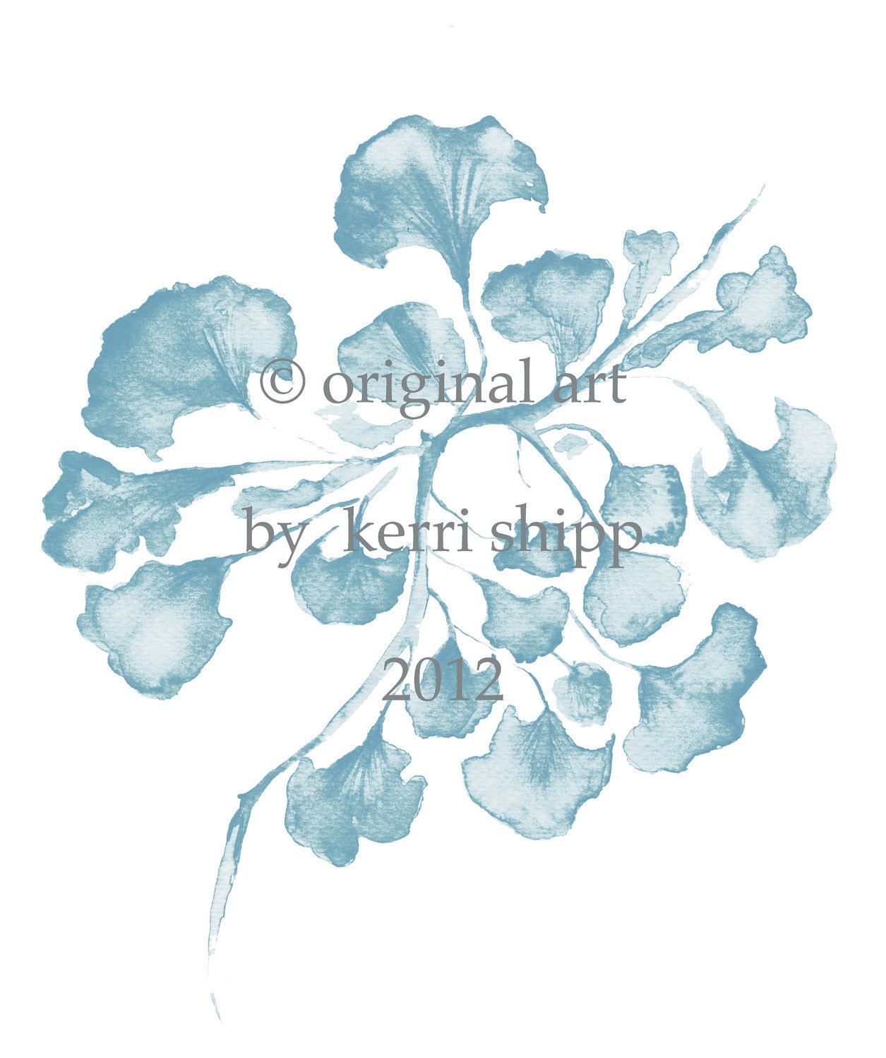 Sea Fan in French Blue IV Print