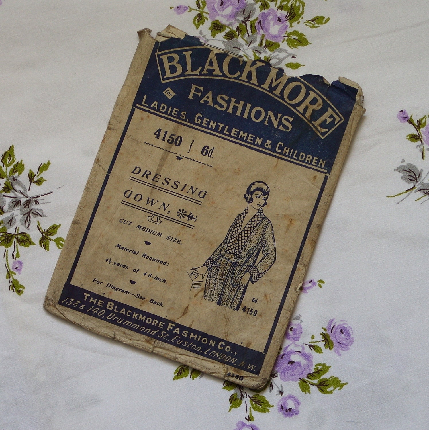 1910s 1920s Sewing Pattern - Ladies' Robe Dressing Gown Housecoat - M Medium - Edwardian