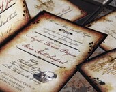 Vintage Wedding Invitation Set / Vintage Romance / Roses / Parchment