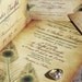Vintage, Peacock Wedding Invitation Set / Antique