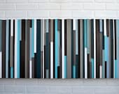 Abstract Painting on Wood -  Reclaimed Wood Art - Wall Art Sculpture