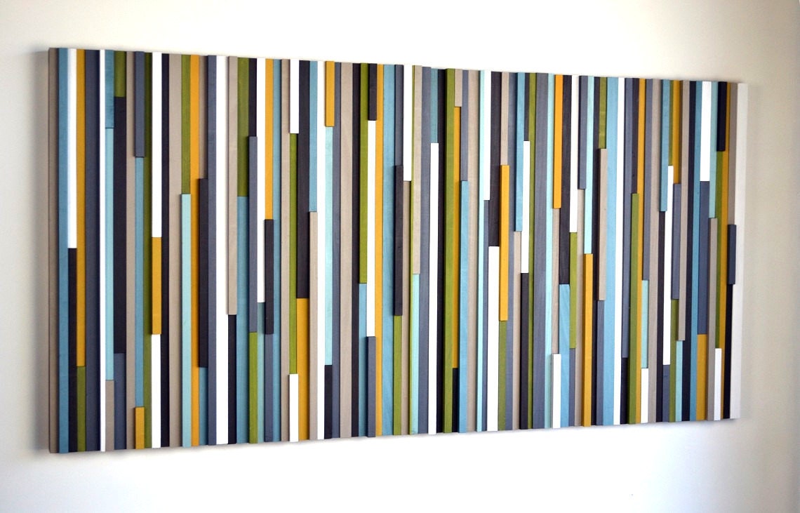 Wood Art Sculpture - Lines 36x72
