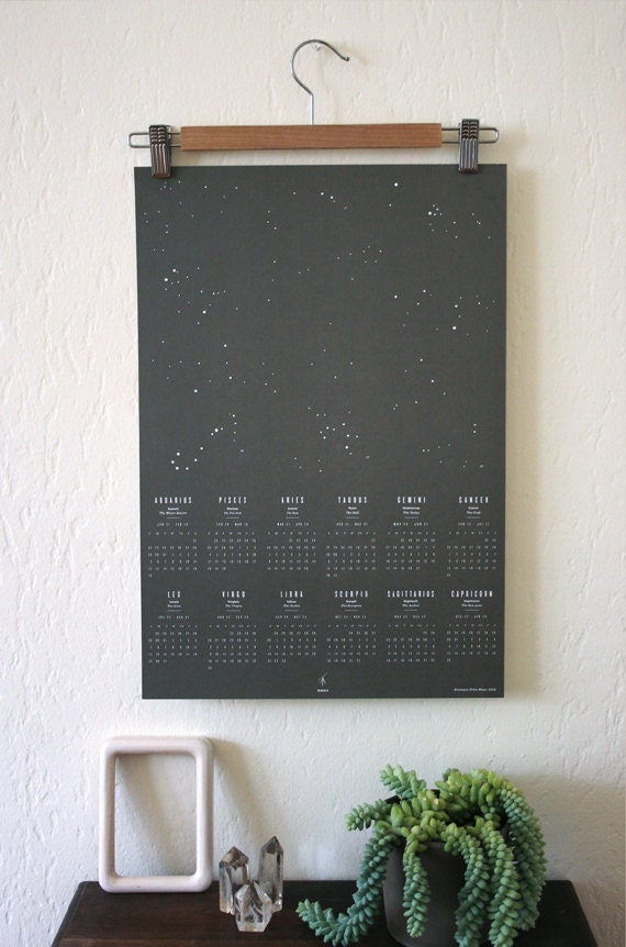 25% OFF SALE / 2012 Astrology Wall Calendar