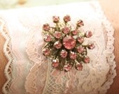 Layered Vintage Lace Cuff Recycled Romantic Boho Gypsy