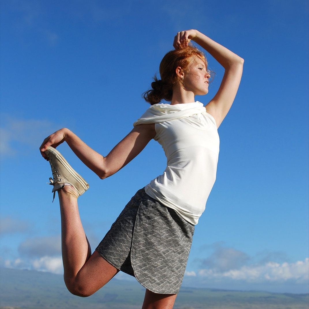 Organic Clothing - Wrap Skirt  - Mini Skirt - Hemp Organic Cotton - Black White Print - Eco Friendly