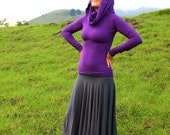 Organic Clothing - Circle Skirt for Women - Gray  -Several Colors Available - Eco Friendly