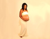 Maternity Maxi Skirt - Long Skirt - Organic Cotton Hemp -Eco Friendly - Photo Prop - Organic Clothing