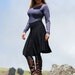 Womens Circle Skirt - Black Skirt - Organic Clothing - Eco Friendly - Several Colors Available