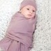 Swaddling Blanket Newborn in Lavender Organic Cotton Eco Friendly