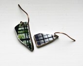 Light In the House of God Photo Stone Earrings / Asymmetrical Abstract Design