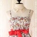 Nature Floral Garden III - Pretty Sweet Spring Summer Inspired  Floral Print Little Cutie Satin Sash Sweet Fresh Vibrant Sundress