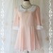 Blythe Dress - Adorable Sweet Mini Dress Blythe Doll Inspired Light Pink With White Lace Peter Pan Collar And Cuff Sweet Cutie Dress